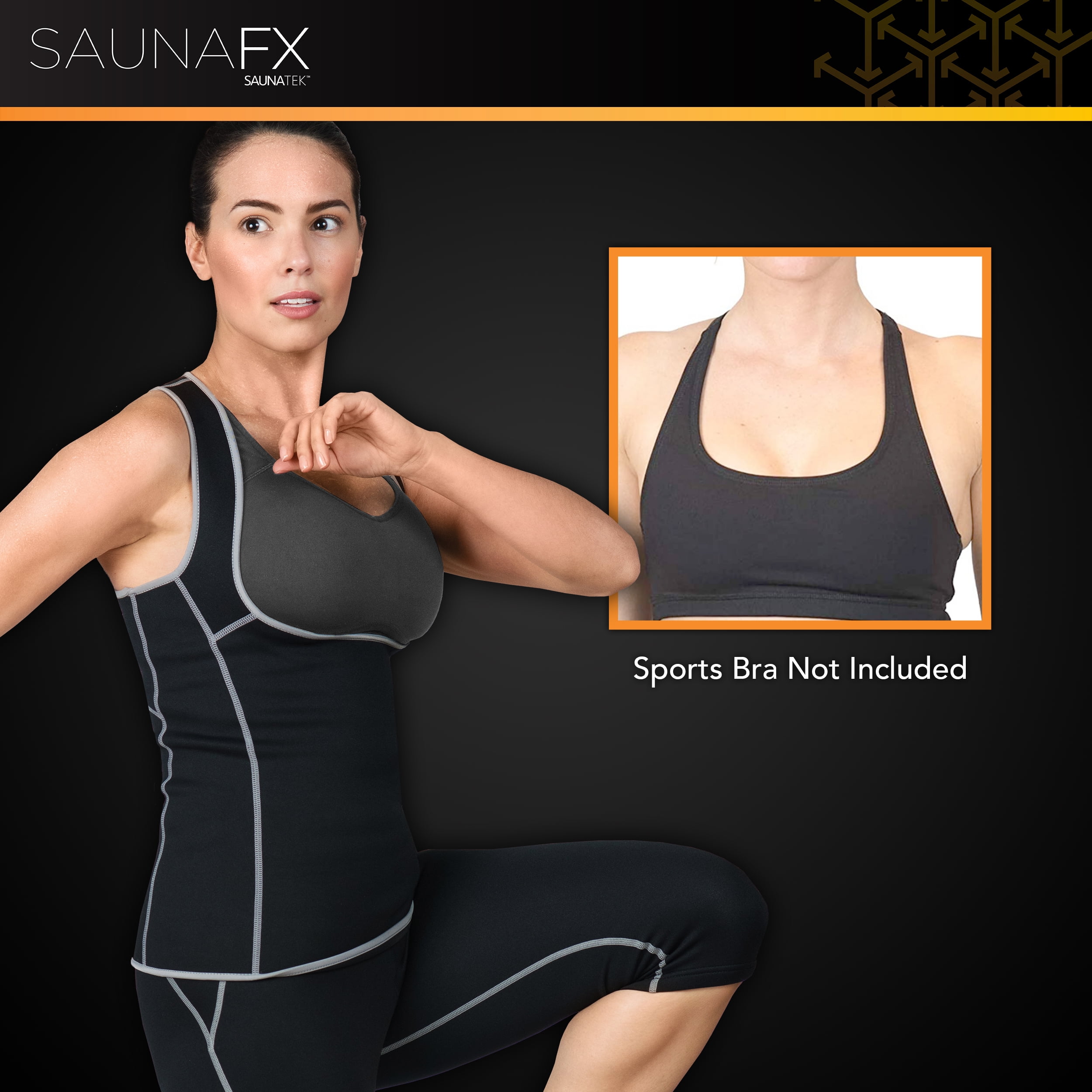 SaunaFX Women's Slimming Neoprene Sauna Hourglass Tank with Microban Antimicrobial Product Protection
