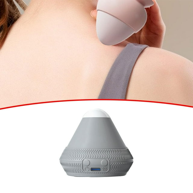 Bola de montable para de tejido profundo, liviana, ador de espalda, herramienta relajante con ventosa para músculos de la espalda, cuello y pies gris