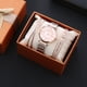 thumbnail image 3 of Caja de regalo creativa, reloj de cuarzo con escala romana, reloj de mujer con diamantes, pulsera de aleación, regalo, 3 of 6