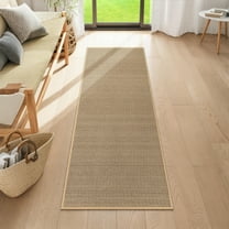 MEHOOM 17"x59" Jute Runner Rug, Washable Non-Slip Rug for Hallway, Kitchen, Entryway