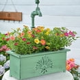 thumbnail image 1 of JZCHUNTOY 1 Pce Pot de Fleurs Carré en Fer Forgé pour Robinet, Jardinière Robuste Résistante à la Rouille, Contenant Décoratif de Jardin, pour Patio, Balcon, Appui de Fenêtre et Usage Intérieur Extérieur, 1 of 6
