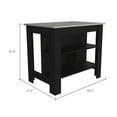 thumbnail image 4 of Miekor Furniture Rockaway 3-Shelf Kitchen Island Black and Ibiza Marble B5A3712, 4 of 7
