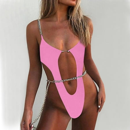 Tawop Women s Swimwear Womans Swimwear One Piece Bikini High Waisted Bathing Suits Clearance Womens Clothing Purple S