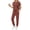 Caramel, variant on MOYIKO 2 Piece Sets for Women Summer Outfits Fashion Lounge Sets Crew Neck Tops Long Pants Tracksuit Vacation Travel Outfits
