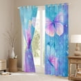 thumbnail image 3 of Homewish Gradient Flying Butterflies Black Out Curtains for Teens Children Girls,Abstract Ombre Curtains Pack of 2 (42x63 Each),Dreamy Princess Bedroom Curtains,Ultra Soft Home Decor, 3 of 6