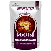 Cuginos Quick Meal Baked Burgundy French Onion Dried Soup Mix, Lower Sodium and Calories, 5.6oz Family Size Pouch, Makes 8 Hearty Cups