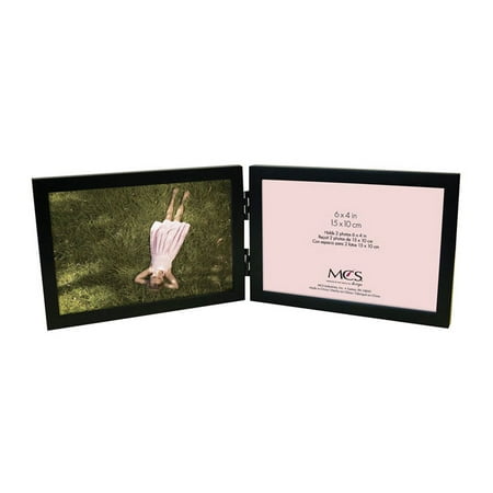Double Photo Frame - MCS Willow Wood Double Horizontal Picture Frame For 6x4
