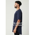 thumbnail image 6 of ShirtBANC Hipster Hip Hop Long Drop Cut Mens Shirt Curved Hem Solid Color Packs, 6 of 7
