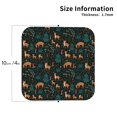 thumbnail image 2 of Gaeub Deers In The Forest Print 4 Pcs Leather Coasters for Drinks ,Drink Coasters Sets,Drink Table Cup Coasters for Living Room Kitchen Coffee Decor-Square, 2 of 6