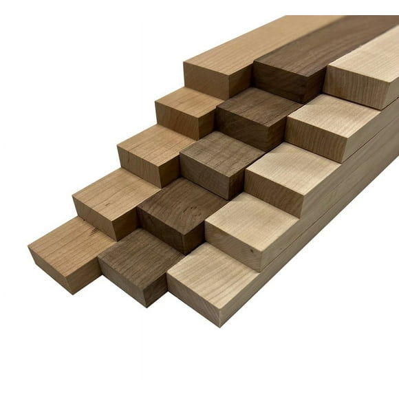 Lumber Board Combo 3/4" x 2" (15 Piece) - Cherry, Black Walnut, Hard Maple | 3/4" Boards