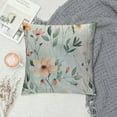 thumbnail image 2 of Shiartex Spring Pillow Covers , Watercolor Sage Green Flower Decorative Throw Pillows FarmhouseFloral Pillow Case for Sofa Bedroom Living Room Indoor Outdoor, 2 of 5