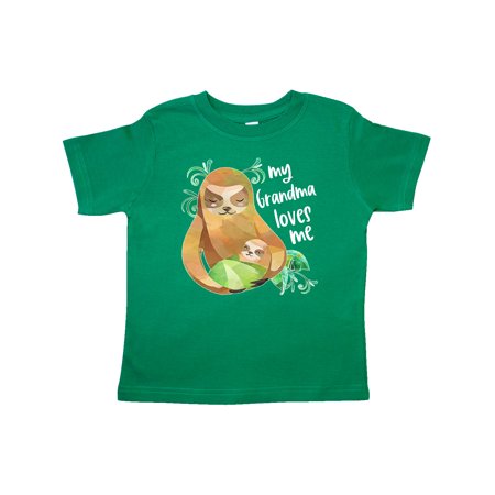 

Inktastic My Grandma Loves Me Cute Sloth and Baby Gift Toddler Boy or Toddler Girl T-Shirt