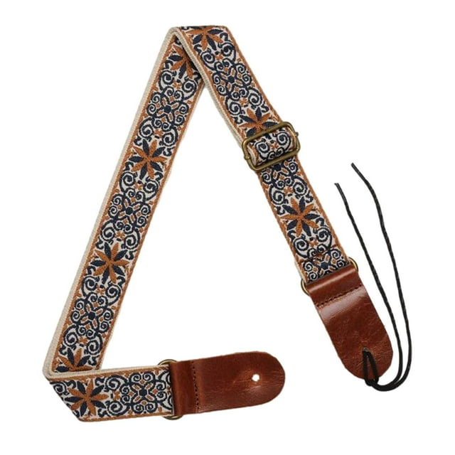 Correa de ukelele, correas traseras universales portátiles para guitarra, cinturón de hombro para instrumentos de cuerda, Accesorios para Instrumentos Marrón CUTICAT Cinturón con correa para ukelele.