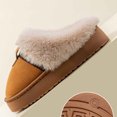 thumbnail image 6 of Womens Slippers Winter Round Toe Slip-on Slipper Casual Soft Thick Bottom Velvet Cozy Lining Indoor Slide Sandals, 6 of 10