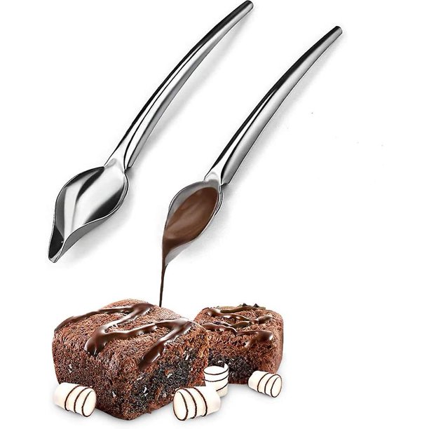 Deco Spoon Cucharas de dibujo culinario de chef de precisión multiusos para decorar platos, juego de 2 - -