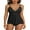 Black, variant on Charmo Scallop Trim V Neck Flowy Two Piece Swimsuit Sets (Women's)