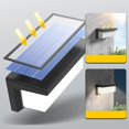 thumbnail image 2 of Lámpara de pared exterior LED solar con sensor de movimiento, lámpara de pared exterior con energía solar, lámpara de pared de doble uso sin orificio (blanca), lámpara de pared exterior impermeable, 2 of 5