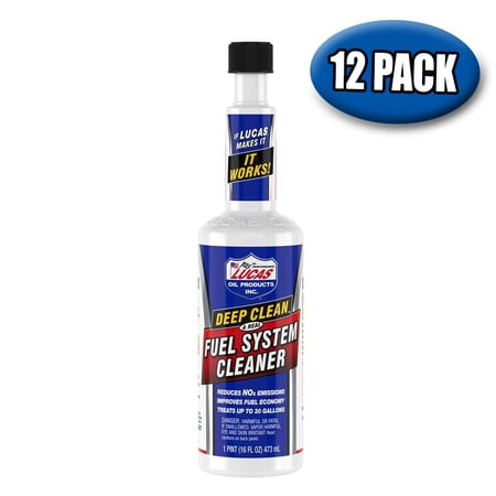 Lucas Oil 10512-12PK Deep Clean Fuel System Cleaner - 16 oz., (Case of 12)