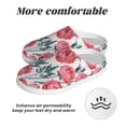 thumbnail image 6 of Rateoe Rose Flowers Print Women's Men's Cotton Knit Slippers Lightweight Memory Foam Indoor House Shoes with Anti-Skid Sole-44/45, 6 of 7