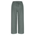 thumbnail image 6 of Vmvidoty Women Wide Leg Pants High Waist Flowy Casual Loose Fit Trousers for Lounge Travel Daily Office Wear Navy S, 6 of 7