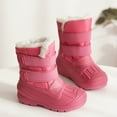 thumbnail image 2 of Mwjwdo Waterproof Insulated Winter Snow Boots Cozy Thickened Non-Slip Flat Bottomed Footwear for Girls Perfect for Rainy and Snowy Days Hot Pink 29, 2 of 3
