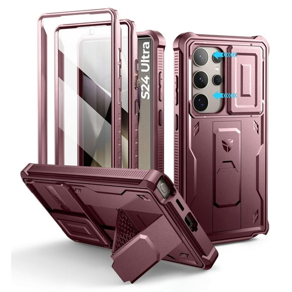 Funda de teléfono Dexnor para Samsung Galaxy S24 Ultra Maroon Red