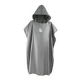 thumbnail image 1 of Poncho de Surf en Polyester Séchage Rapide avec Poche avant et Cape Gris Moyen, 1 of 8