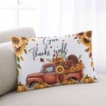 thumbnail image 2 of Fall Truck Pumpkins Throw Pillow Cover 12 x 20 Inch Decorative Pillow Cover Thanksgiving Sunflower Turkey Autumn Lumbar Pillowcase Seasonal Rectangle Cushion Case for Couch Sofa Bed Living Room, 2 of 7