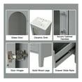 thumbnail image 5 of GDF Studio 24" Bathroom Vanity with Sink, Glass Door, 2 Drawers, Adjustable Shelf, Solid Wood+MDF, Gray, 5 of 12