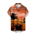 thumbnail image 2 of Nebwoak Hawaiian Shirts for Men Casual Beach Summer Short Sleeve Button Down Shirts Orange Size M, 2 of 4