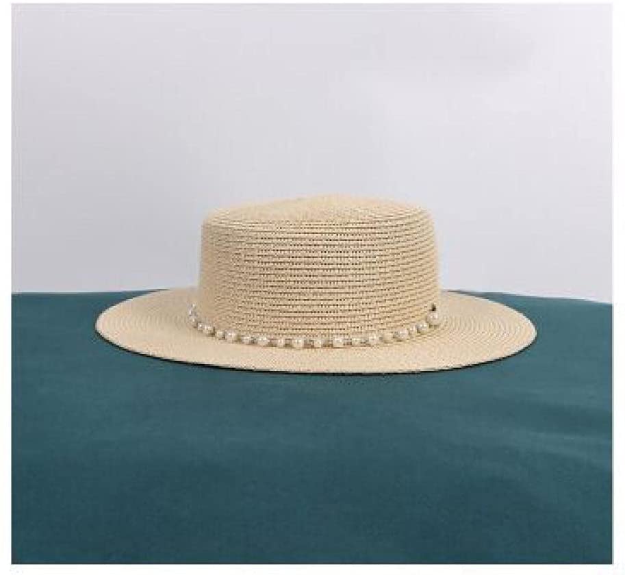 Sun hat Summer Pearl Chain Flat Sun 