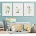 thumbnail image 2 of Duck Nursery Canvas Wall Art Funny white duck Cute Animal Baby Room Painting Picture Wall Decor Green Rain Gear Duck Art Print Artwork Print Artwork for Boy Bedroom Kids Nursery(only canvas), 2 of 6