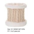 thumbnail image 2 of Bufanda y gorro de invierno para bebé sweethay con pompones beige, 2 of 6