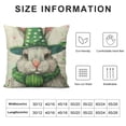 thumbnail image 5 of Qinduosi Easter Pillow Covers Inch Throw Pillowcase Rabbit Floral Home Sofa Bedroom Cushion Case Seasonal Farmhouse Decorations, 5 of 5
