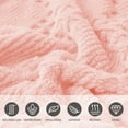 thumbnail image 5 of Flanne Bed Blankets Queen - Soft Lightweight Fuzzy Cozy Luxury Fall Winter Blanket Microfiber, Room Home Decor Christmas Decorations Gifts for Women and Men, 59.05x78.74in, Pink, 5 of 6