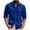 Blue, variant on Mens Waffle Button Down Shirts Jackets Casual Half Sleeve Shacket Lightweight Overshirts with Pockets Khaki