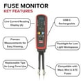 thumbnail image 4 of Current Fuse Tester, Power Fuse Monitor, Multimeter Short/Open Finder, Automotive Circuit Tester Accessory for Mini Maxi ATC Fuses, Live Current Reading up to 80A (1 pc), 4 of 7