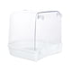 thumbnail image 2 of Baño para pájaros para jaula, accesorio de juguete colgante para baño de pájaros, ducha transparente para loros y periquitos. Blanco, 2 of 7