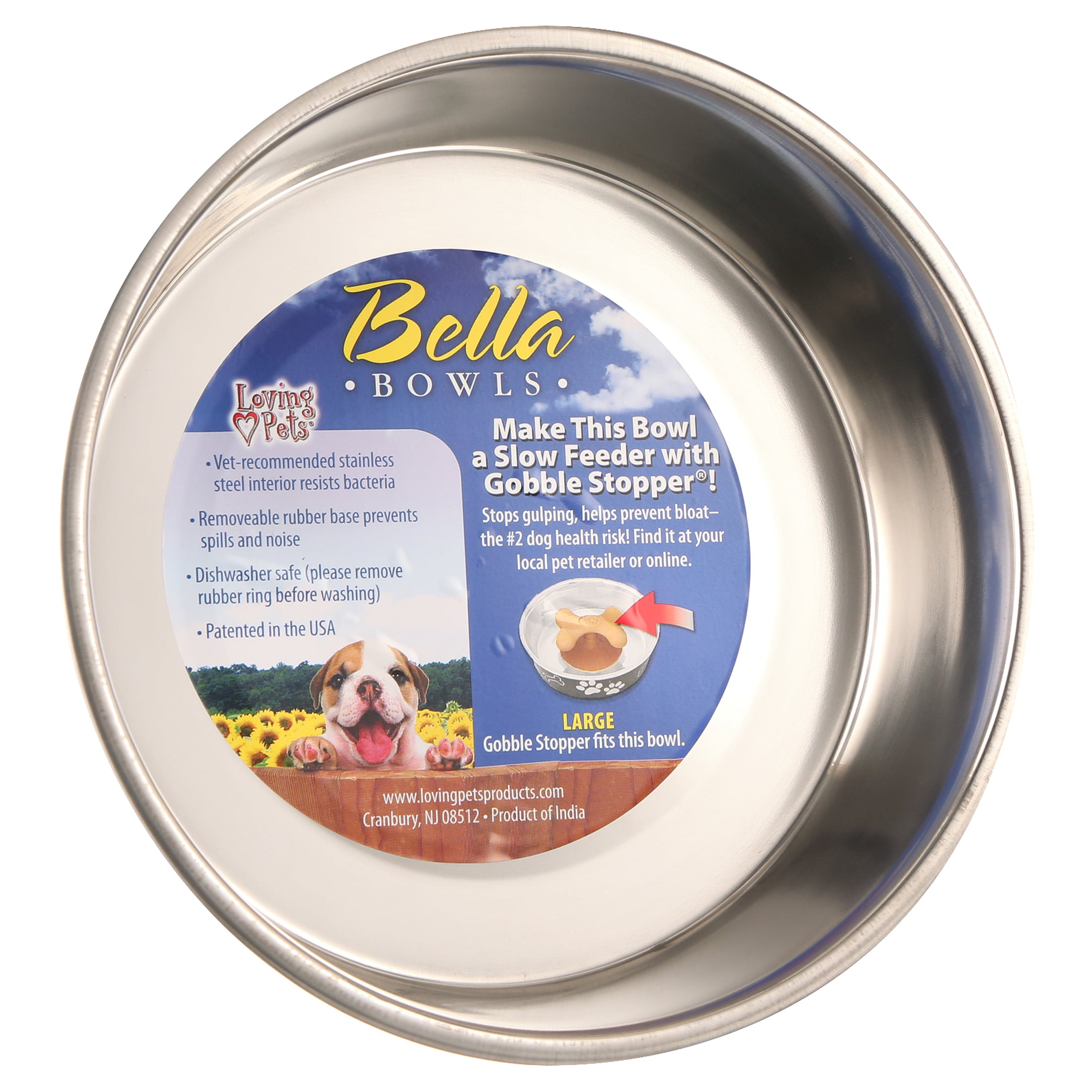 Bella Bowls Loving Pets Dog Bowl, Green, Large - Alsip Home & Nursery
