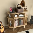 thumbnail image 4 of Record Player Stand with Sliding Door, Vinyl Record Storage Cabinet, Record Player Table, 4 of 7