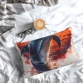 thumbnail image 3 of Cauagu Sunset Ocean Watercolor Dolphin Print Pillow Covers with Envelope Closure,1PC Pillow Cases Decorative Pillow Case for Bed & Couch, Pillows Not Included-16"x24", 3 of 6