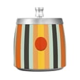 thumbnail image 7 of Yayeee Ashtray with Lid for Cigarette Smokeless Stainless Steel Home Ash Holder, Stripes and Circle, 7 of 7