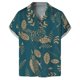 thumbnail image 2 of Camisas Hombre Vestir 2023 Verano Nueva Personalidad Casual Hombre Playa Camisa estampada al libre (Green, XL), 2 of 3
