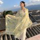 thumbnail image 1 of Xiao Hua Bufandas tipo chal con botones de gasa jacquard para mujer, E, 1 of 2