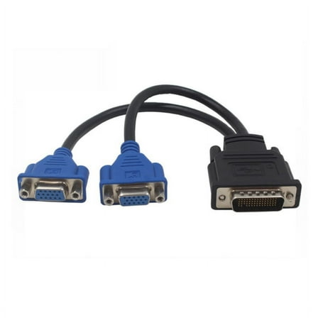 DMS-59 Pin to Dual VGA Y Splitter Video Card Adapter Cable for Monitor TV Projector Computer Good Compatibility