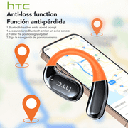 HTC NE27 Wireless Earbuds, AI Translate Earbuds Bluetooth 5.4 Headphones, Translator Earbuds with Mic Smart Screen,48H IP6 Waterproof Sport Headset