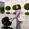 thumbnail image 5 of Printed Floral Diaper Storage Backpack for New Mom, Lightweight Padded Nursing Bag with Zipper, Large Capacity Baby Organizer for Travel Daily Use (Style 6), 5 of 21