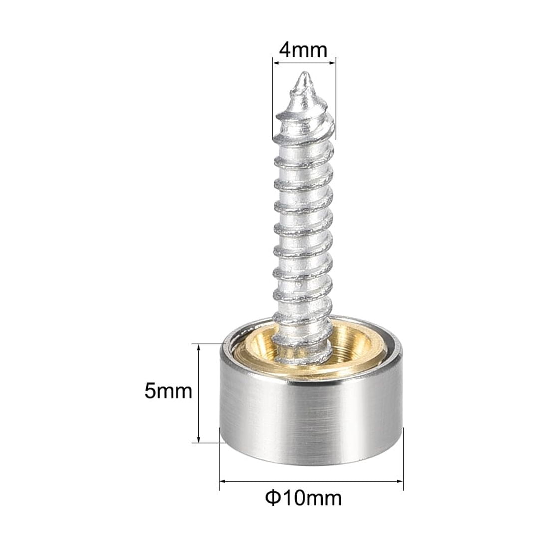 Unique Bargains Mirror Screws Decorative Cap Cover Nails 10mm