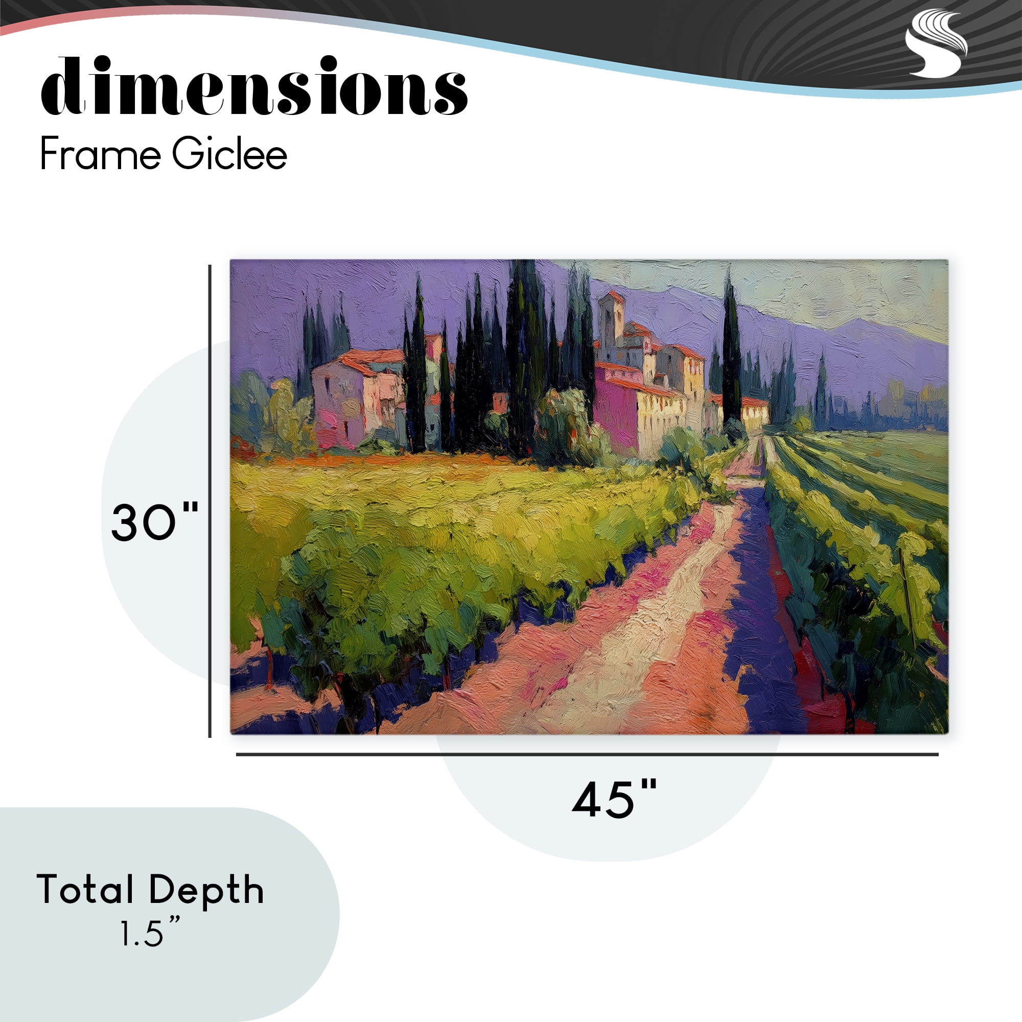 Purple Mountains Village Canvas Wall Art, design by Annabelle Hall