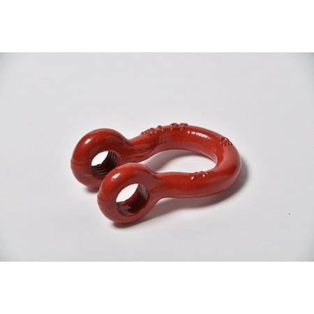 

1/2 Bow Shackle D-Ring w Clevis Screw Pin Anchor 2 TON 4400 lbs capacity - Red - Black Pin - 2
